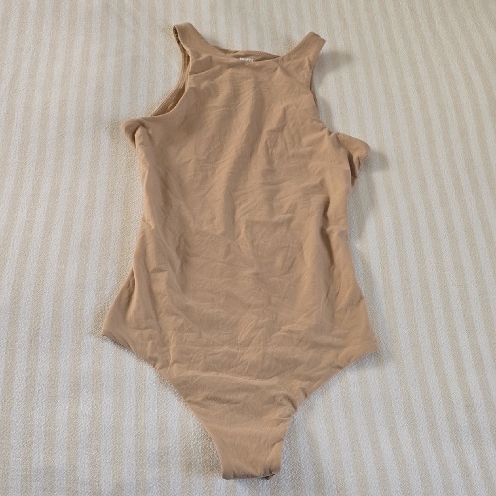 Skims Fits Everbody High Neck Bodysuit Size:XXS Clay